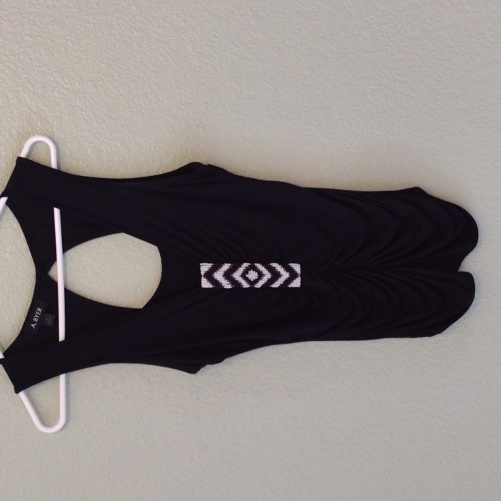 A. Byer Key Hole Back Beaded Tank Top